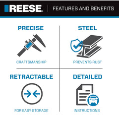 Reese transom tie-down stainless steel construction resists rust in marine settings.