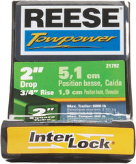 Reese Towpower 21792 ball mount in hitch connection enabling level towing on various trailers.
