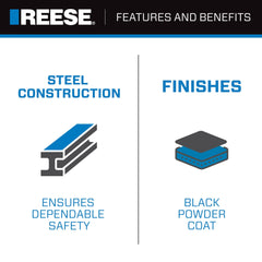 Reese Towpower paddle handle enables quick, tool-free adjustments with a secure grip.