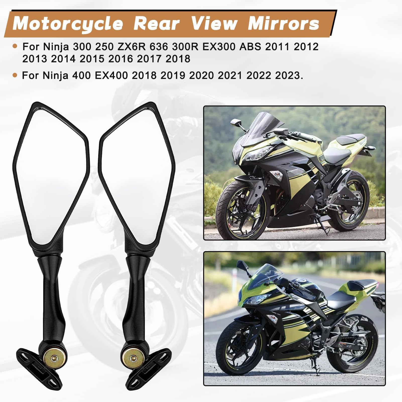 Road test view from Refitial Ninja mirrors with clear sightlines