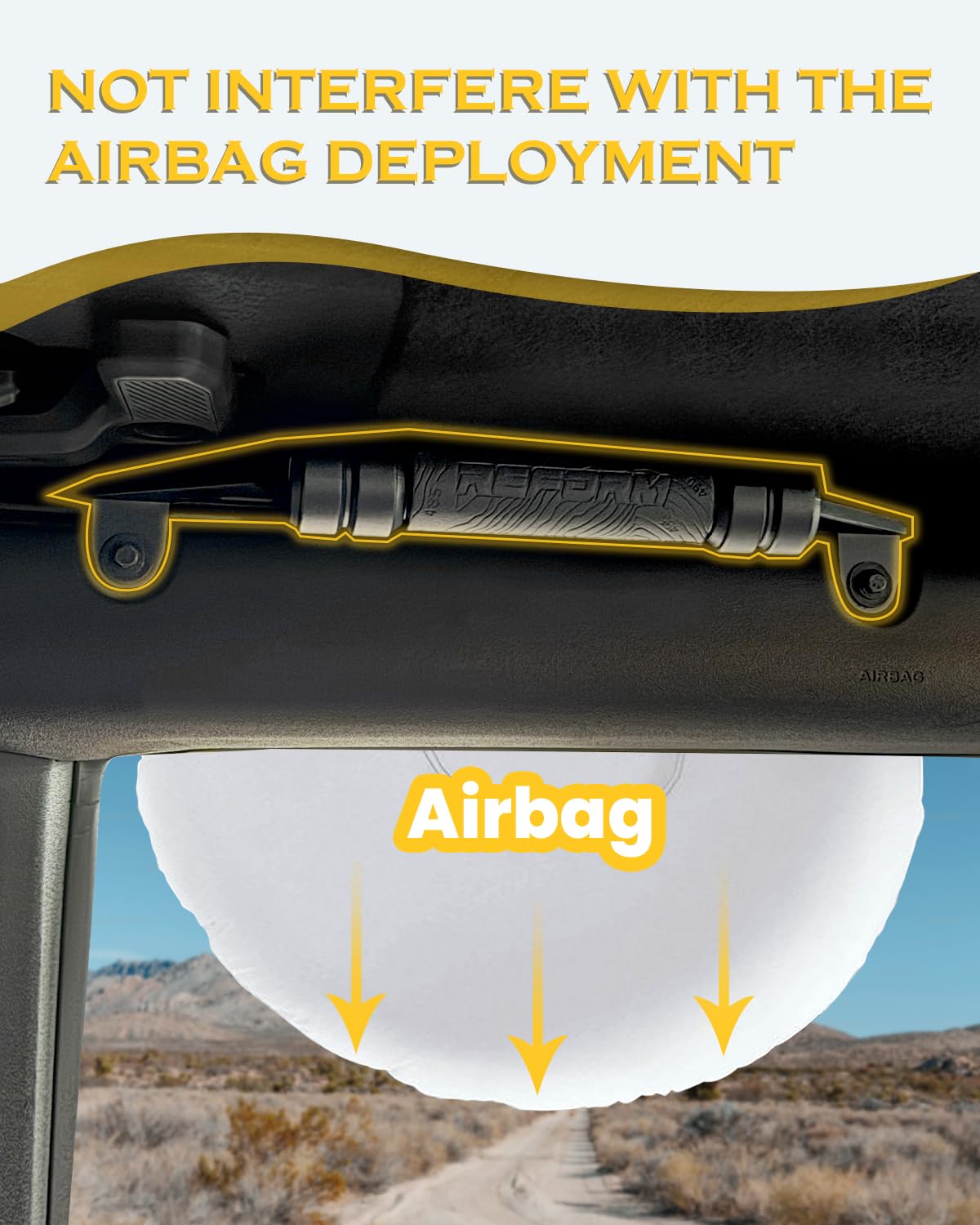 REFORM DESIGN Hard-top compatible grab handle fits hard-top Broncos