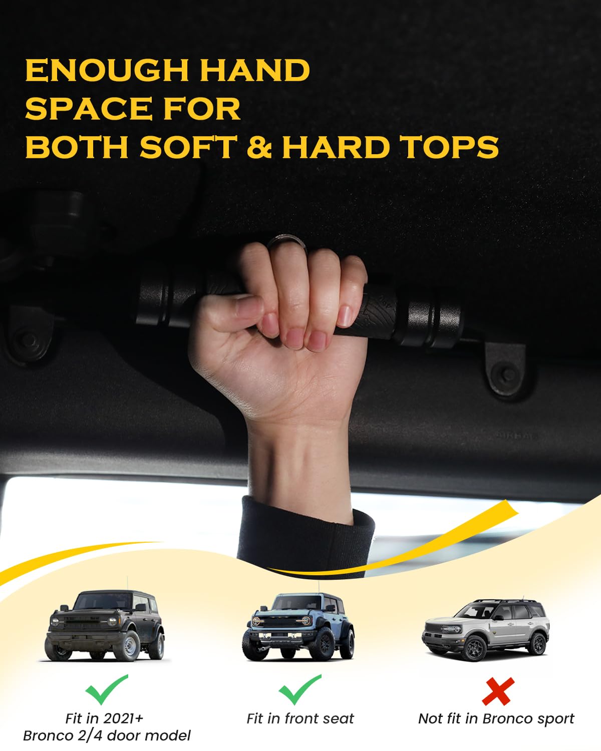 REFORM DESIGN Soft-top compatible grab handle fits soft-top Broncos