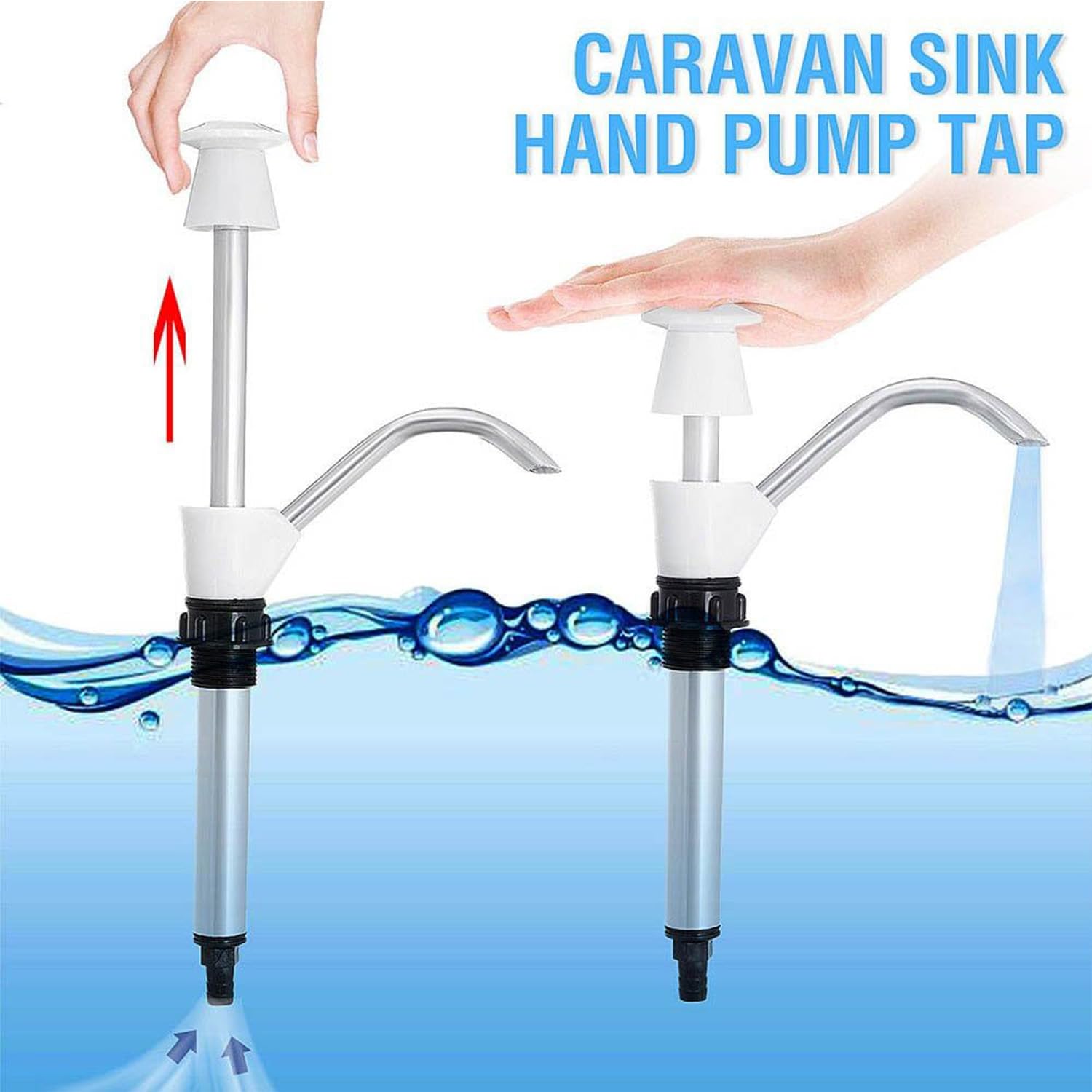 Reicyfang double-action pump operation shows water flow on both strokes.