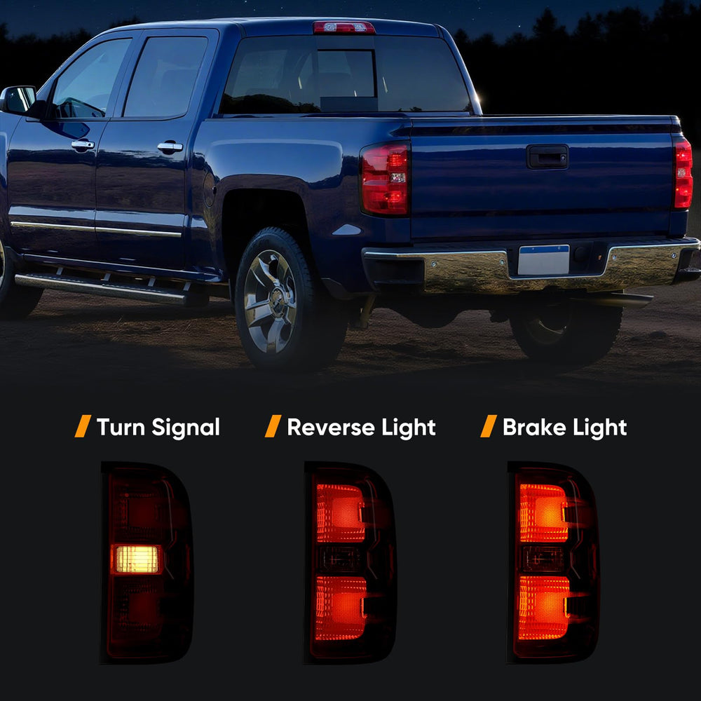Reilauto fitment guide tail light for Silverado compatibility