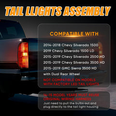 Reilauto rear brake light for Silverado providing clear signaling