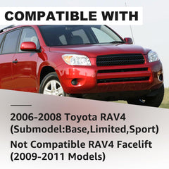 Reinko headlight assembly for Toyota RAV4 2006-2008 chrome finish details elevate exterior style