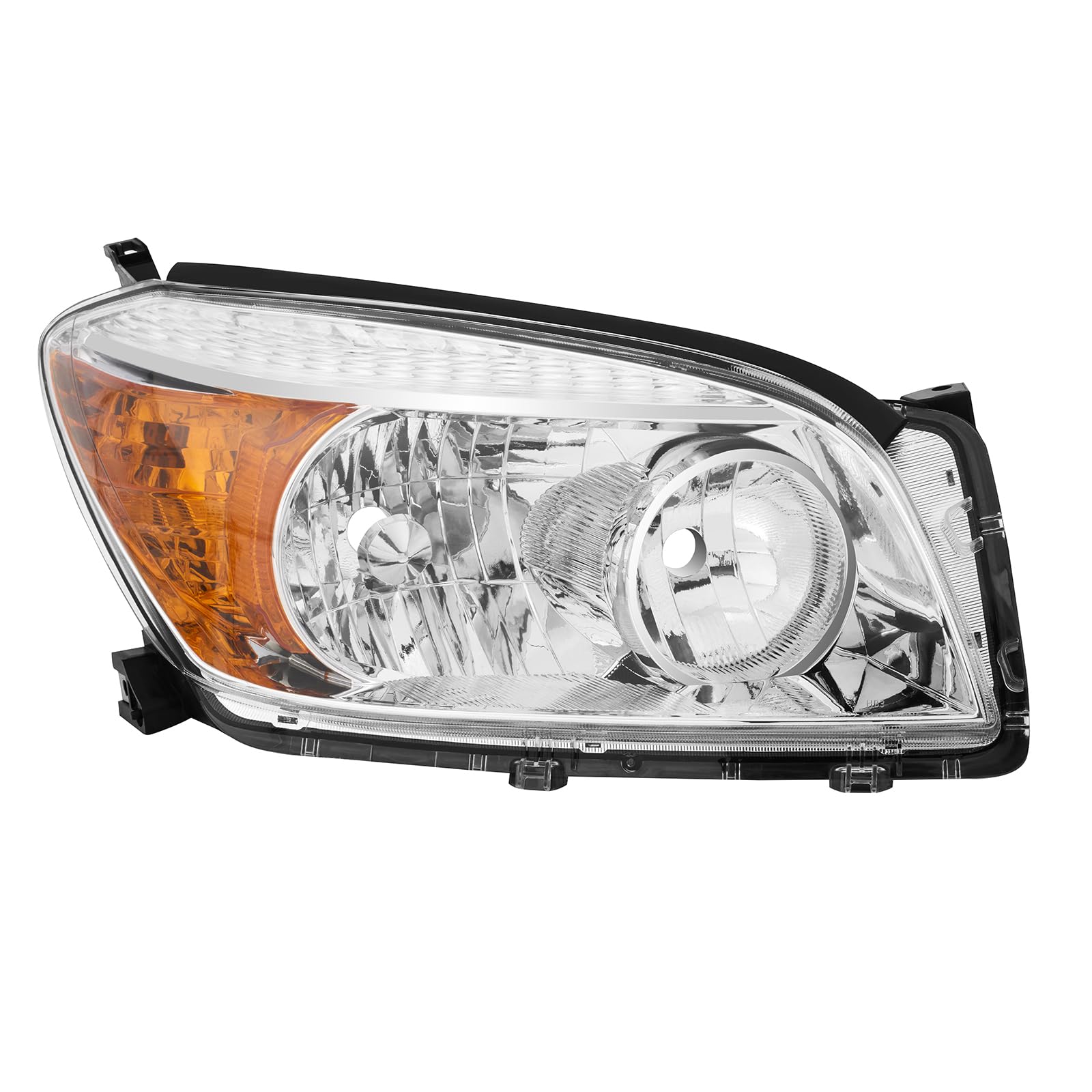 Reinko headlight assembly for Toyota RAV4 2006-2008 front close-up highlights chrome housing