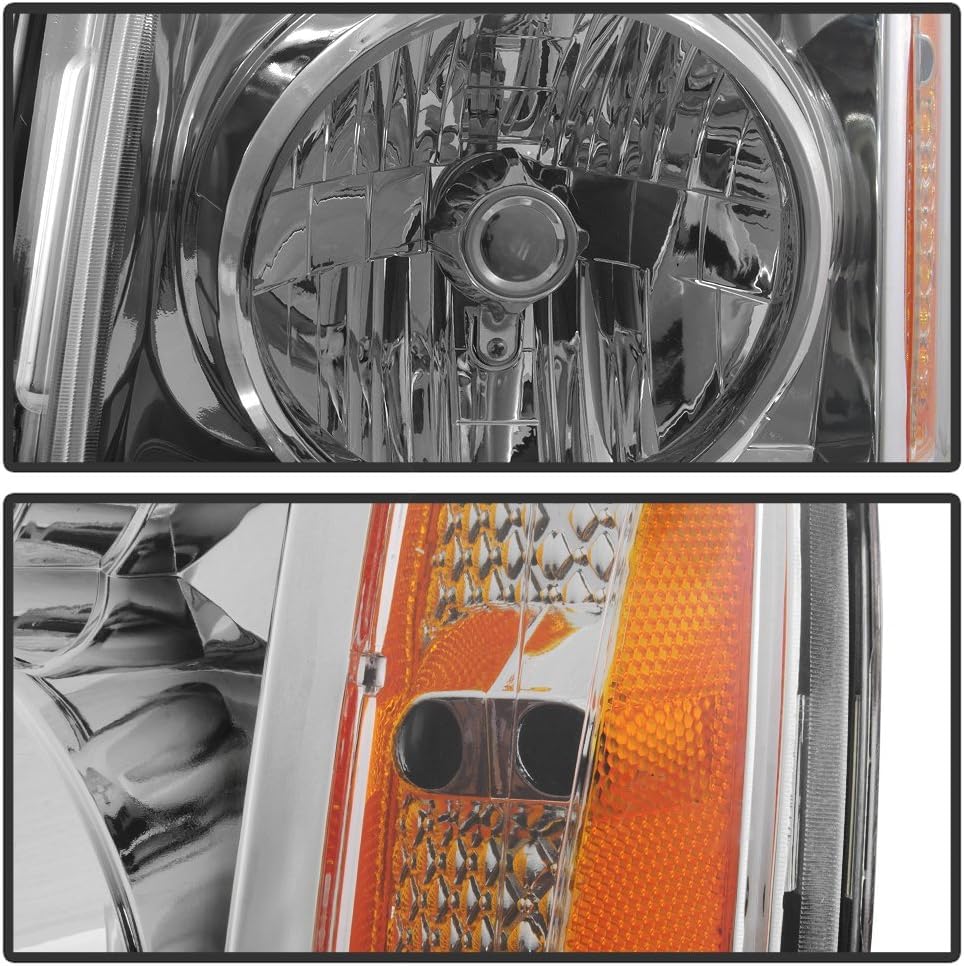 OE-style chrome housing with amber lens accents enhances aesthetics and daytime contrast