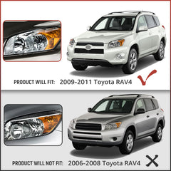 Reinko headlight assembly pair front, OEM-like fit for seamless installation.