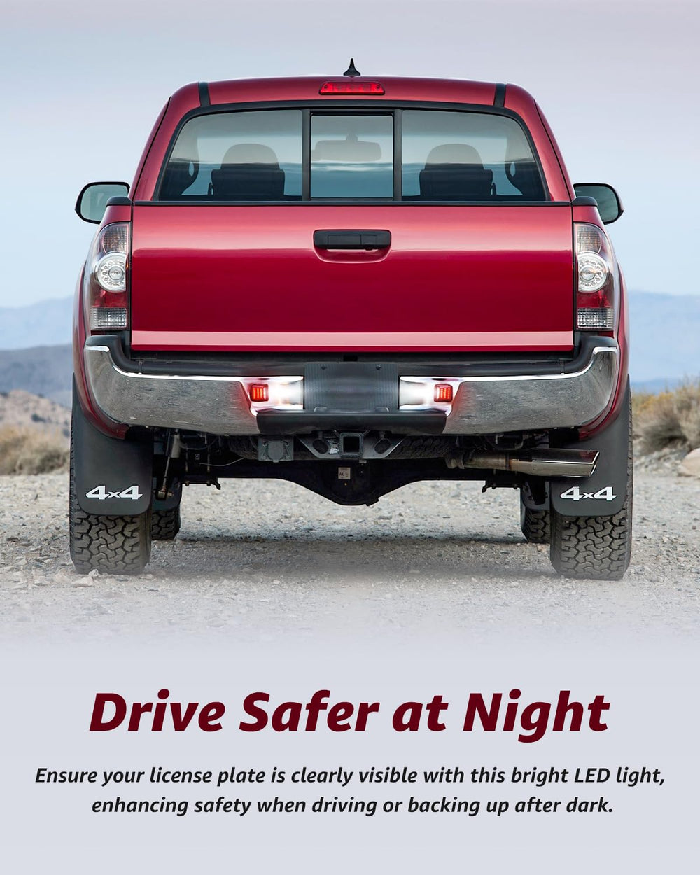 Reinko rear plate illumination with OLED neon tube for Tundra