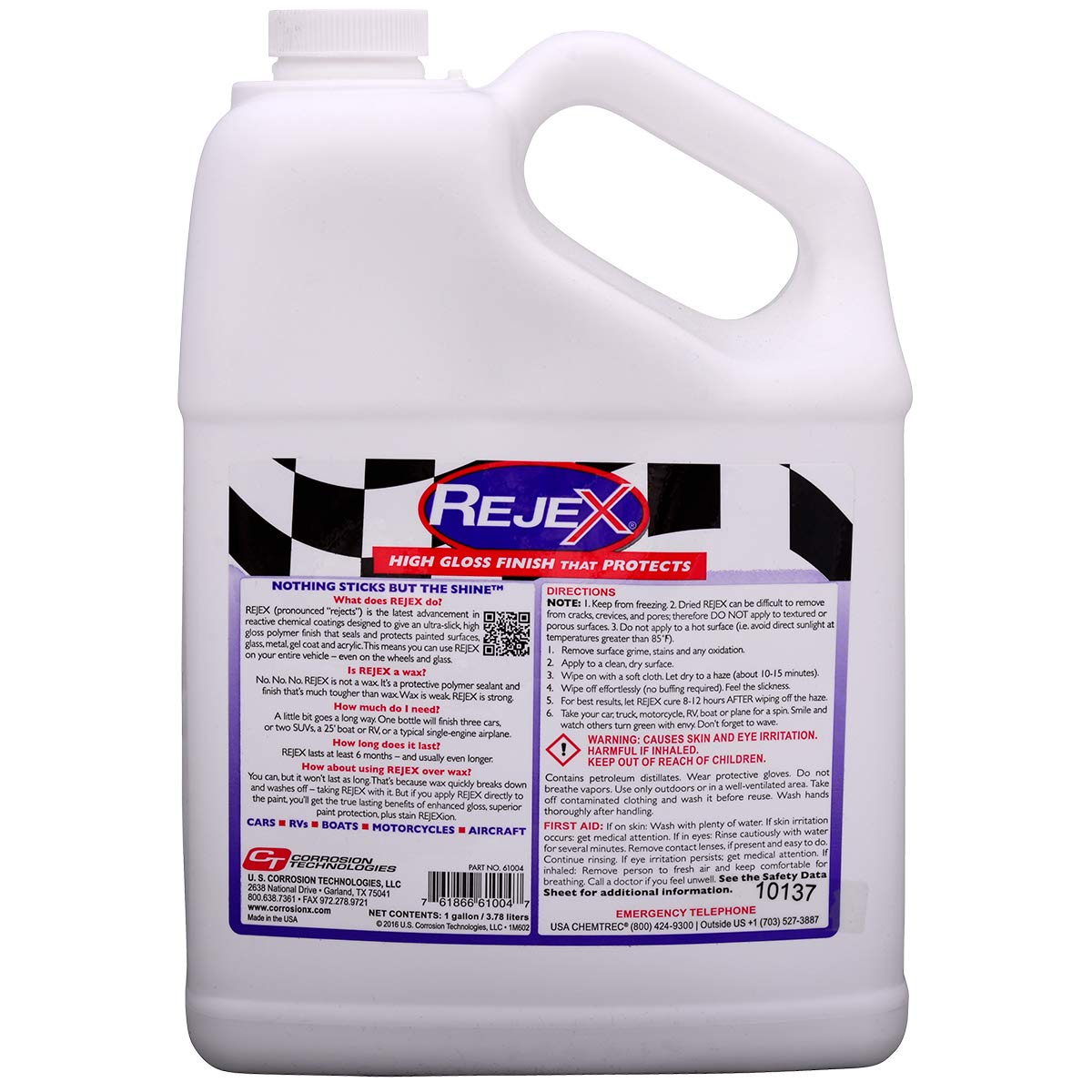 RejeX bottle pour shows easy, even application for a showroom gloss