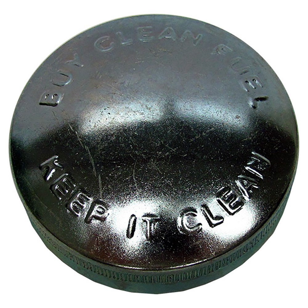 Reliable Aftermarket Parts gas cap with dimensions callout for precise fit.