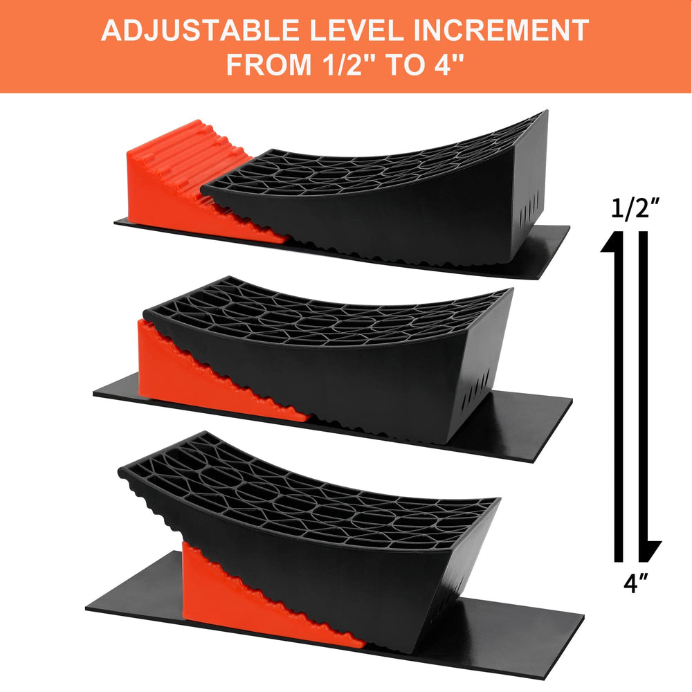 Reliancer anti-slip mats enhance traction under RV tires.