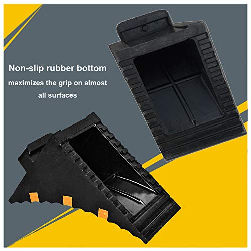 RELIANCER wheel chocks non-slip bottom grips most surfaces