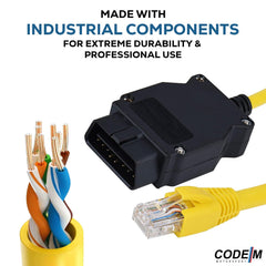 Reloot 16-pin OBD connector flexible design for BMW diagnostics