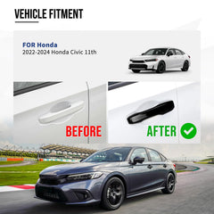 Reltvo front handle cover for Accord, glossy black upgrade enhances exterior