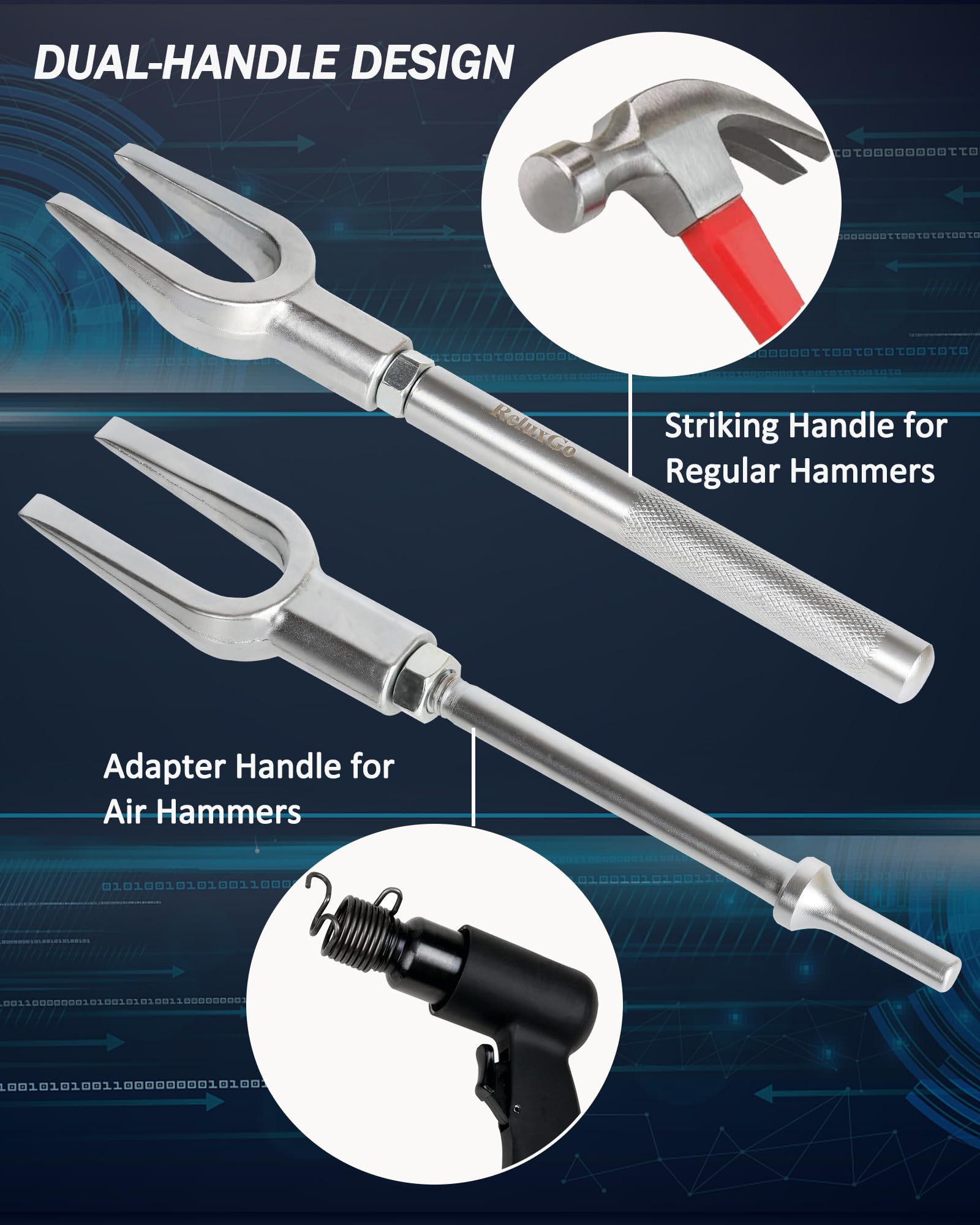 ReluxGo adapter handle 6-31/32 inch for air hammer use
