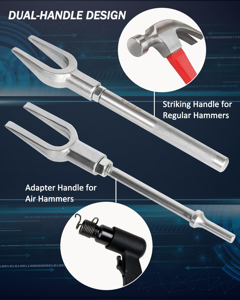 ReluxGo adapter handle 6-31/32 inch for air hammer use