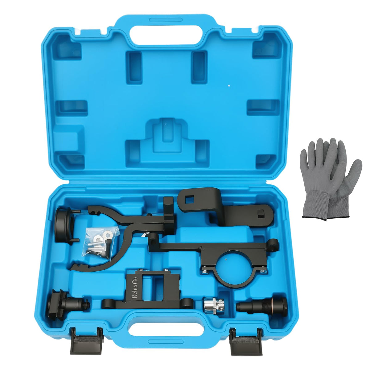 ReluxGo camshaft timing tool kit case shows portable organization for on site work