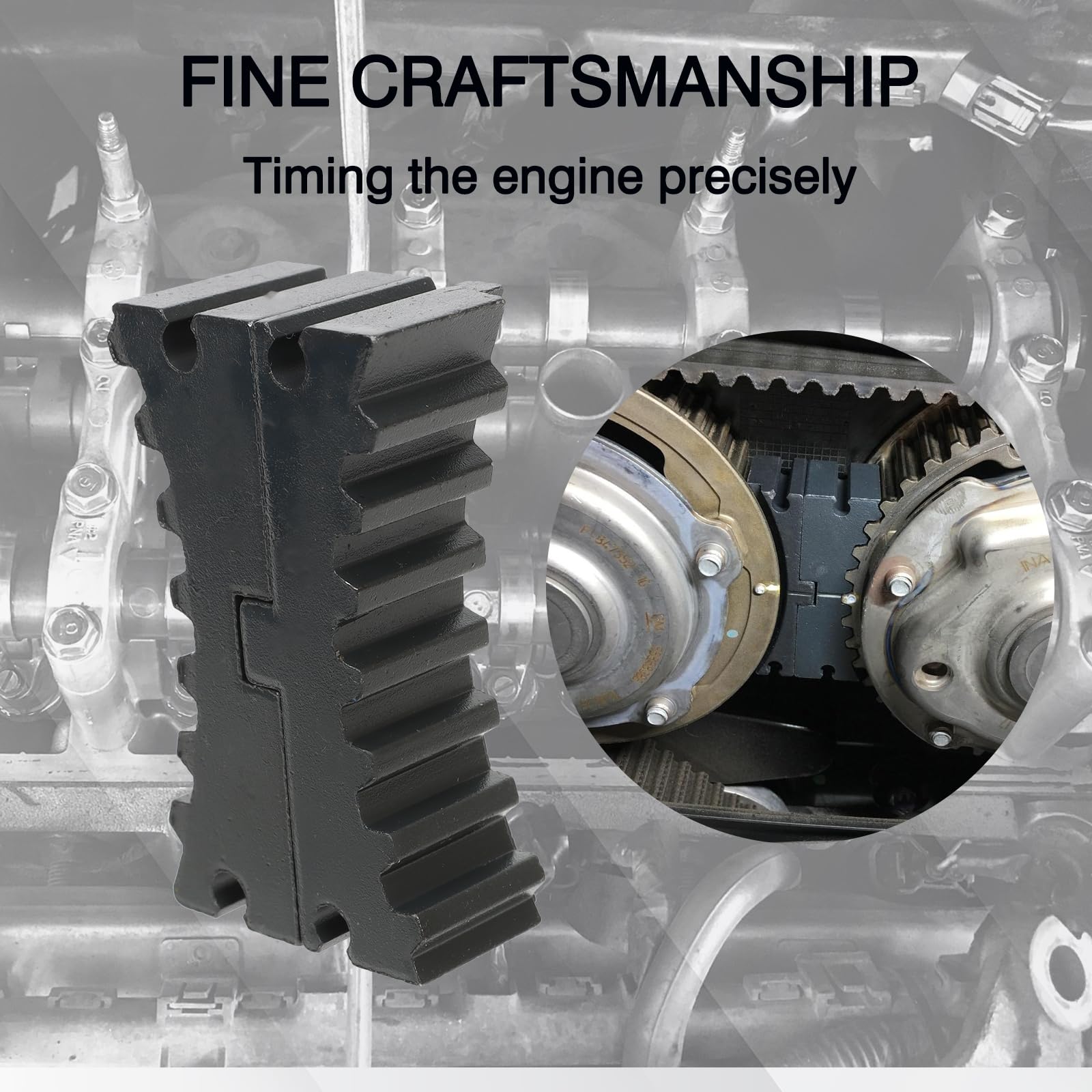 ReluxGo crankshaft locking tool helps hold the crank during timing procedures