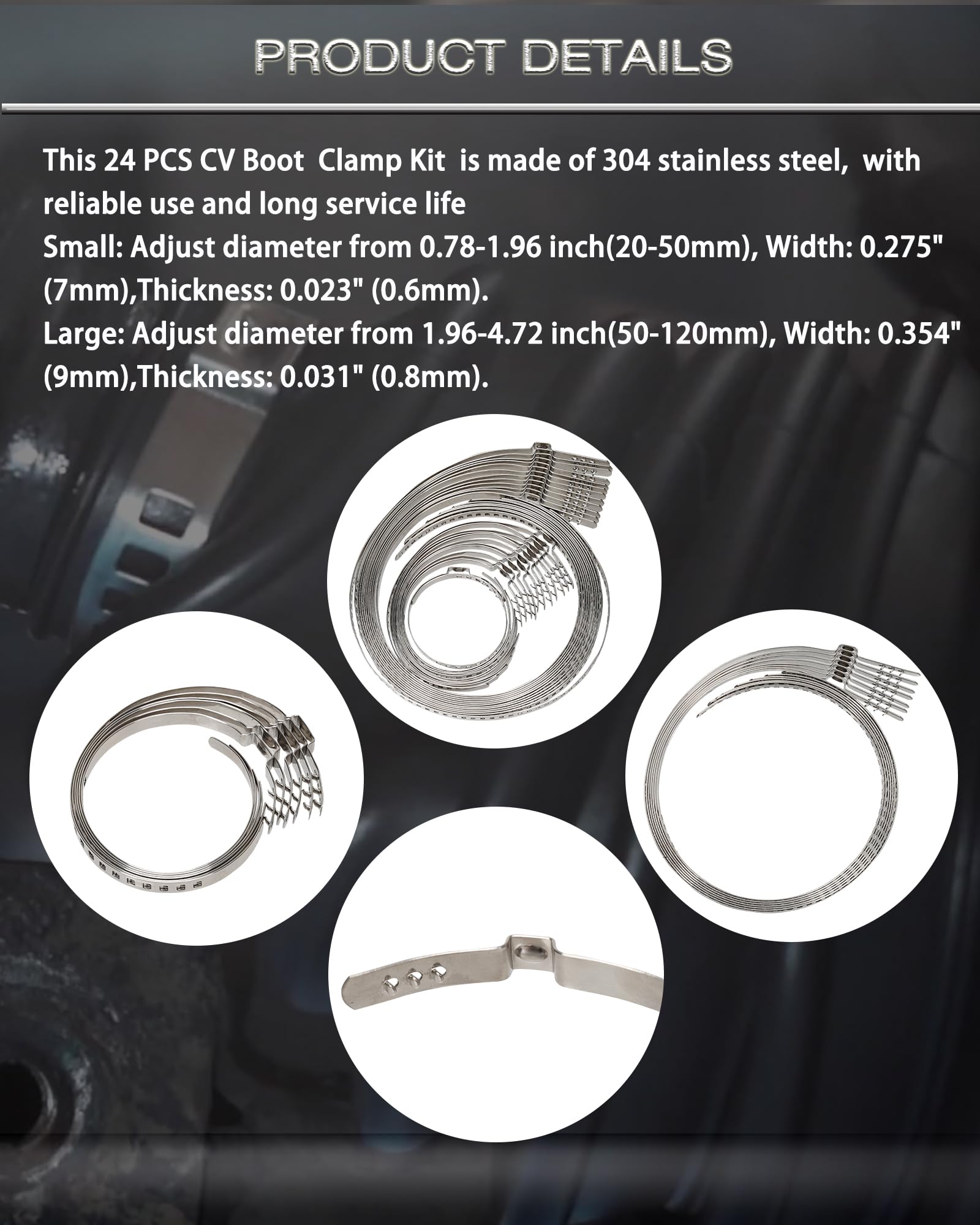 ReluxGo CV boot clamp kit axle compatibility covers drive and CV joints.