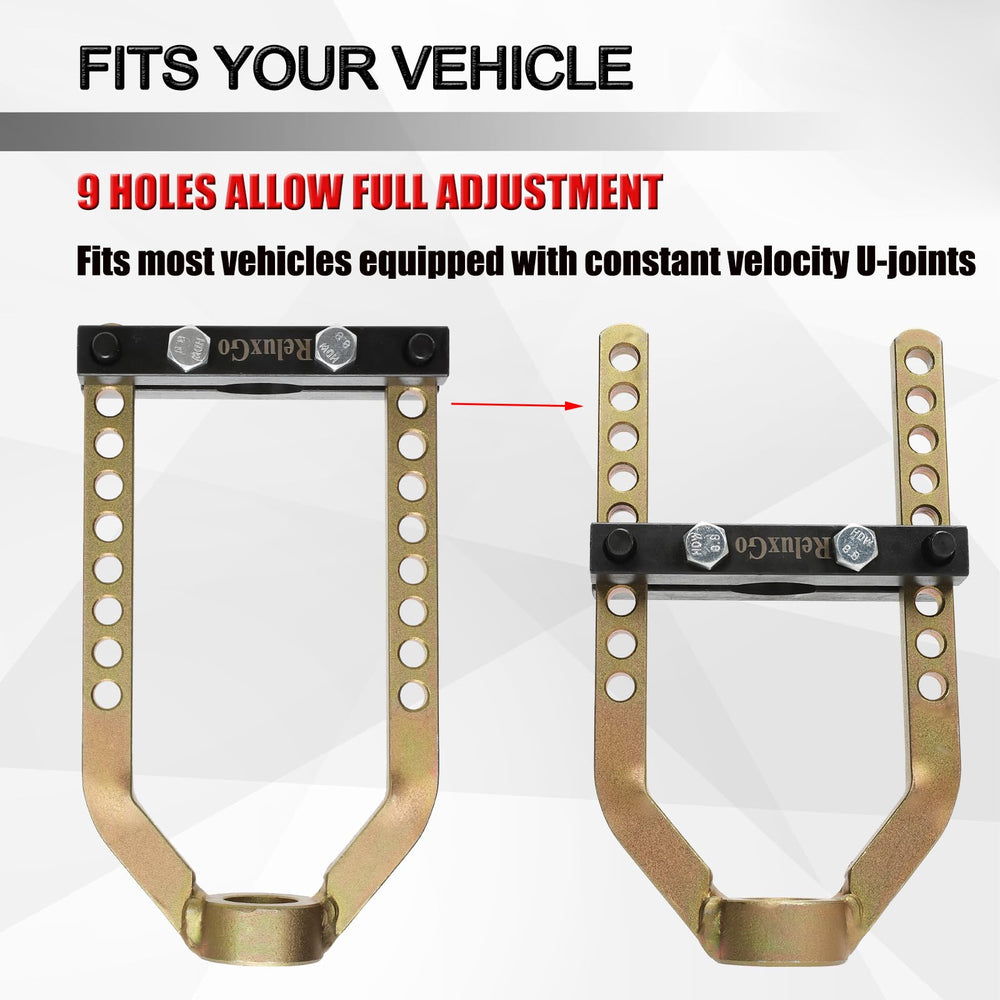 ReluxGo CV Joint Puller safety collar enabling hands-free operation.