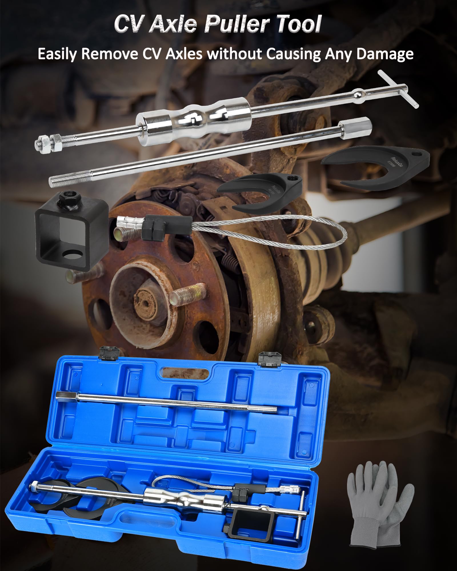 ReluxGo CV removal tool kit with components for professional maintenance