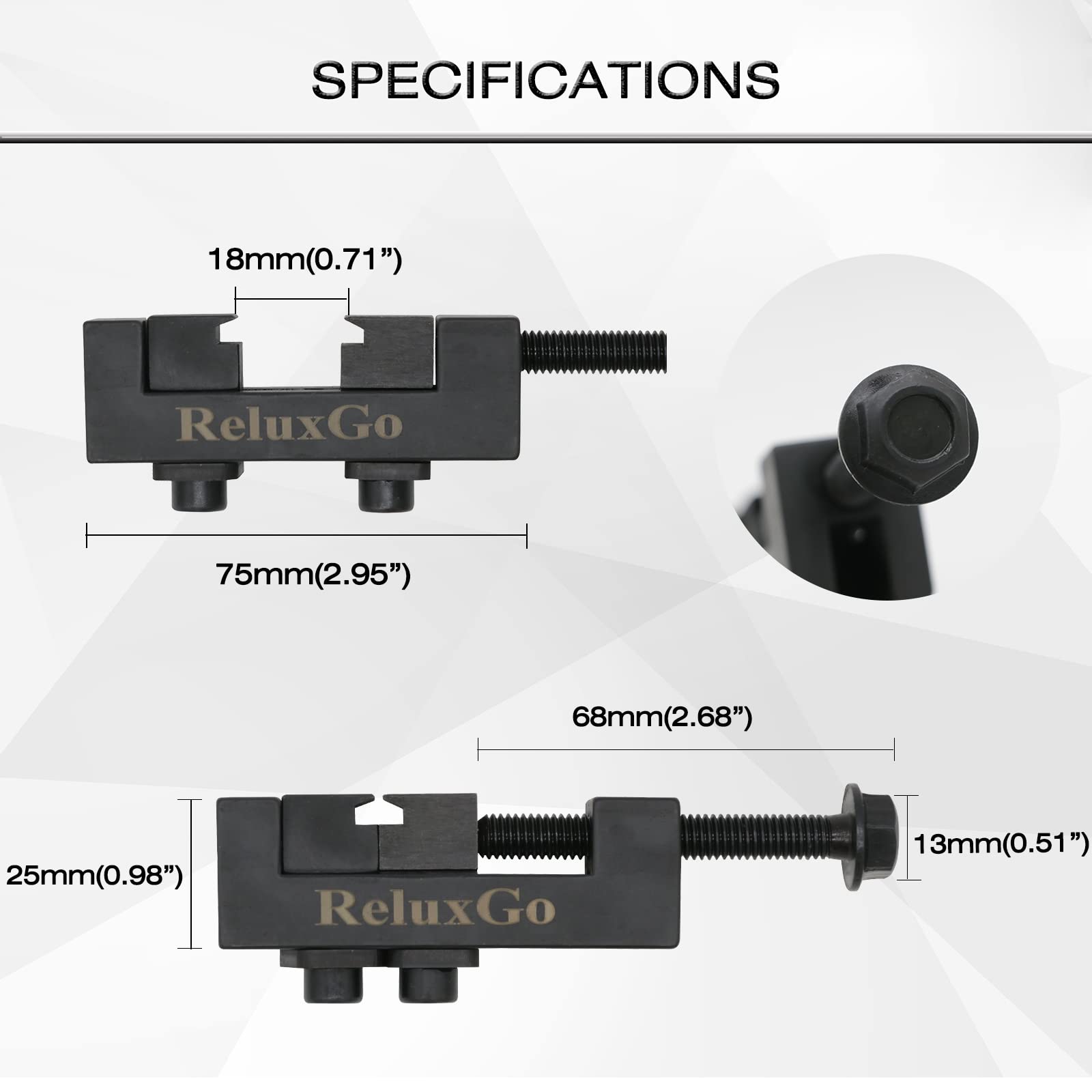 ReluxGo dust boot clamp tool provides secure installation with smooth screw action.