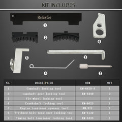 ReluxGo flywheel locking tool stabilizes the engine during belt work
