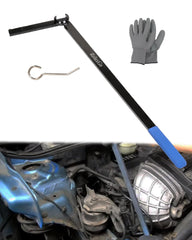 ReluxGo serpentine belt tensioner tool in use for quick belt access.