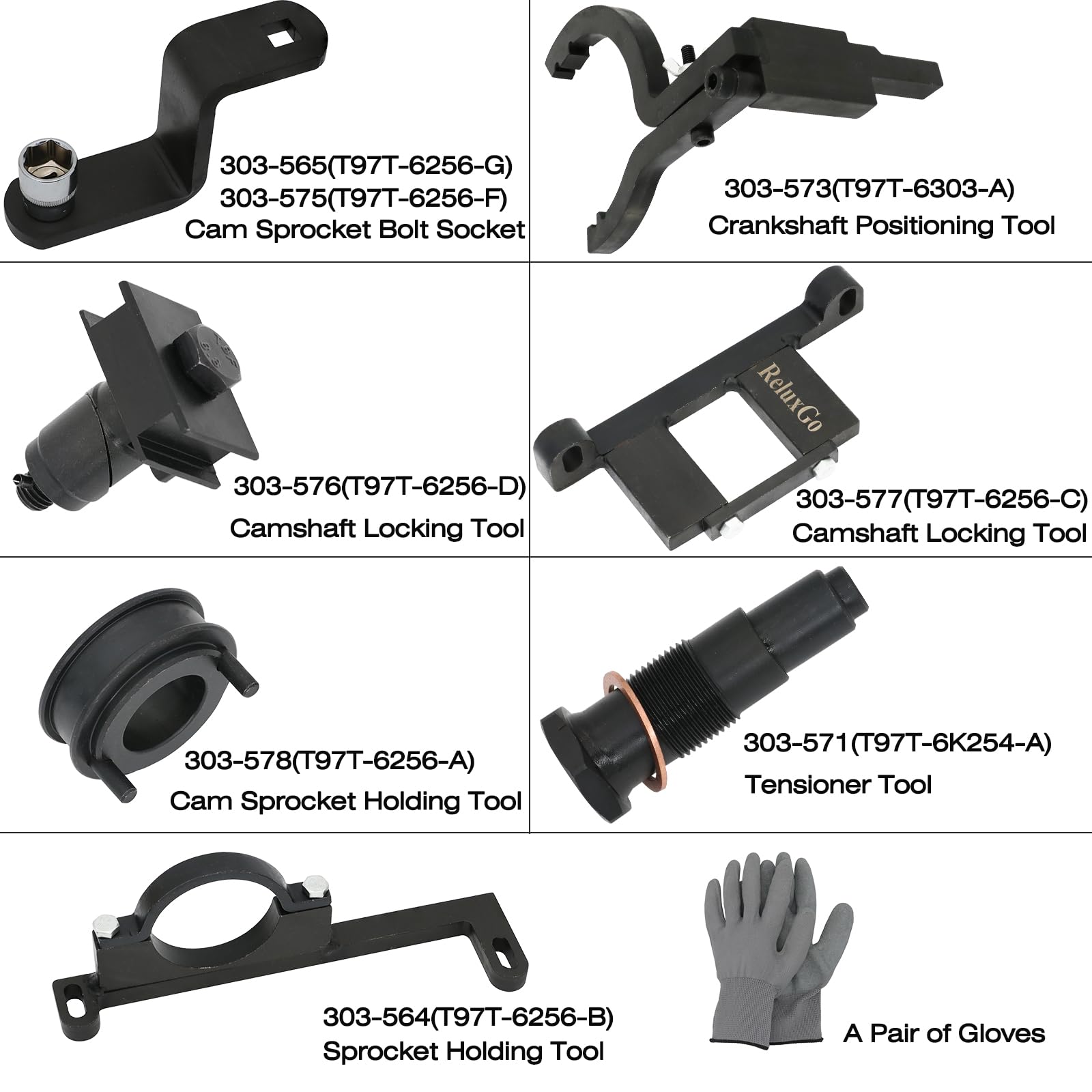 ReluxGo eight piece timing tool set ensures precise engine timing during installation