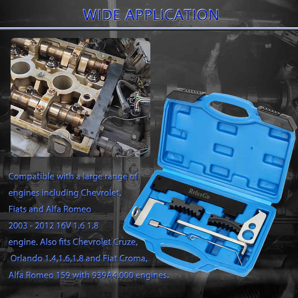 ReluxGo V-ribbed belt tensioner locking tool secures belt routing during timing work