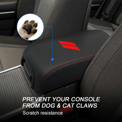 REMOCH red-stitch detail on console cover adds style and durability