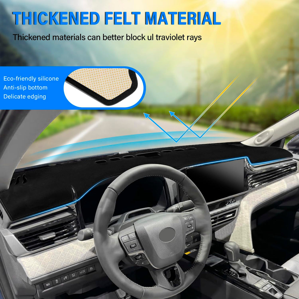 REMOCH dash cover anti-slip back keeps the pad in place for a stable interior look.
