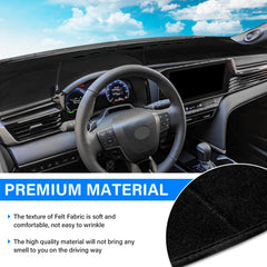 REMOCH dash cover minimizes windshield glare for clearer daytime driving.