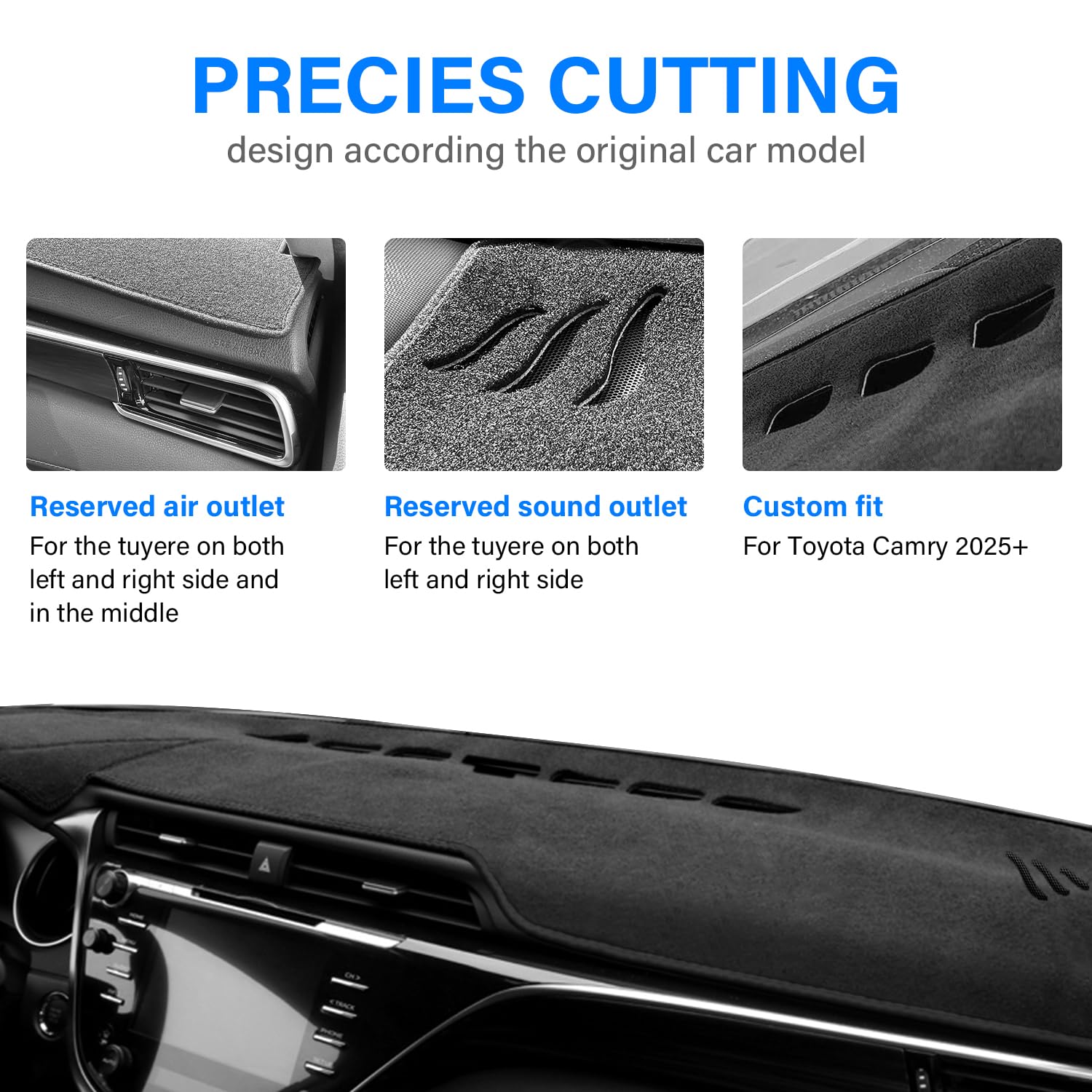 REMOCH dash cover shields against UV rays to preserve dash color and texture.