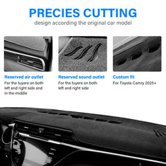 REMOCH dash cover shields against UV rays to preserve dash color and texture.