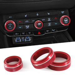 REMOCH red metallic knob cover for Durango adds premium protection and style.