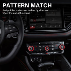 REMOCH red metal trim for Durango knob cover guards against scratches.