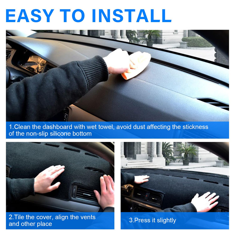 REMOCH dash cover installs easily without adhesives for a clean interior look.