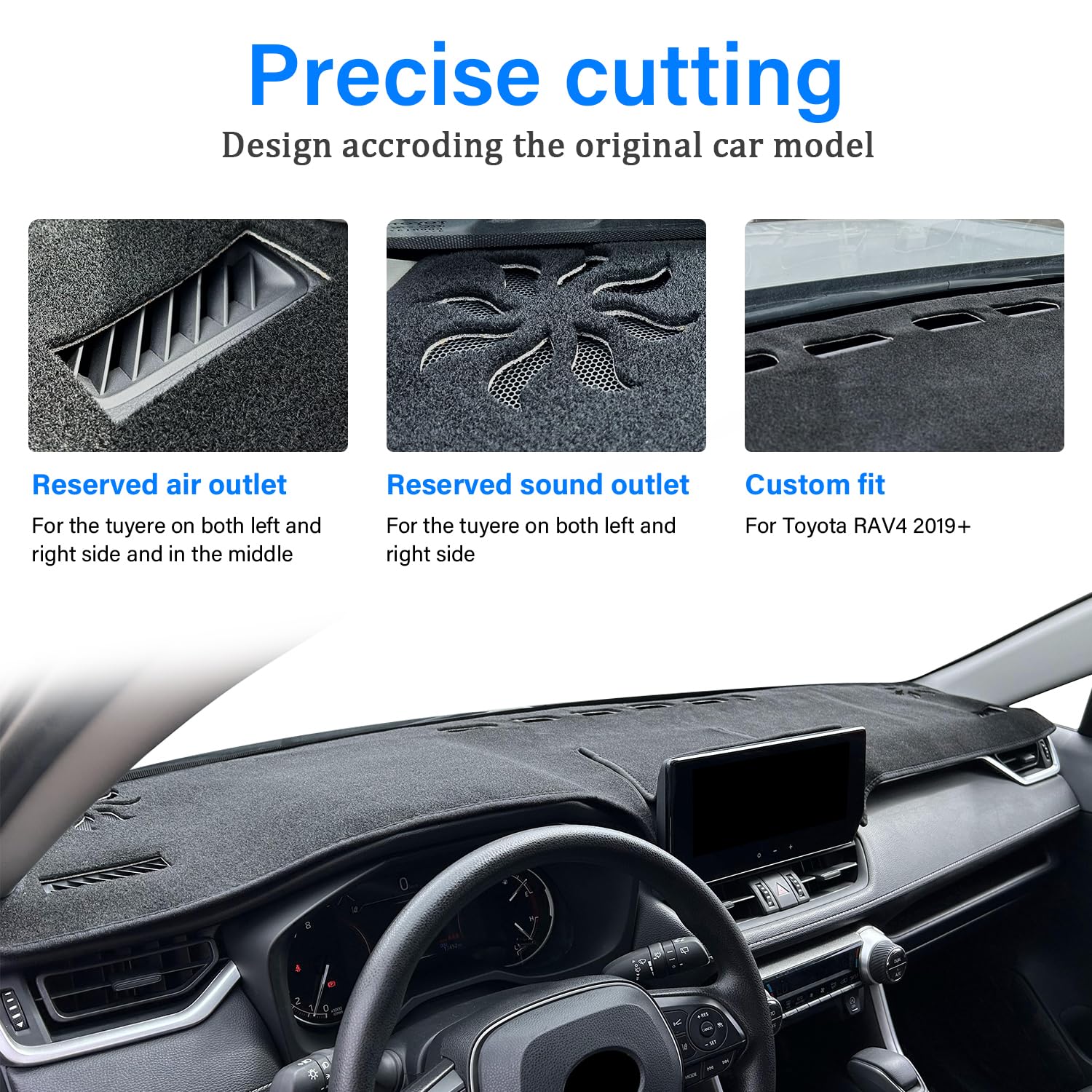 REMOCH Rav4 dash cover protects dashboard from heat and sun damage.