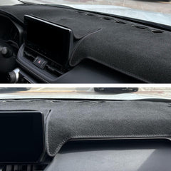REMOCH Rav4 dash cover close-up highlights non-toxic backing and soft texture.
