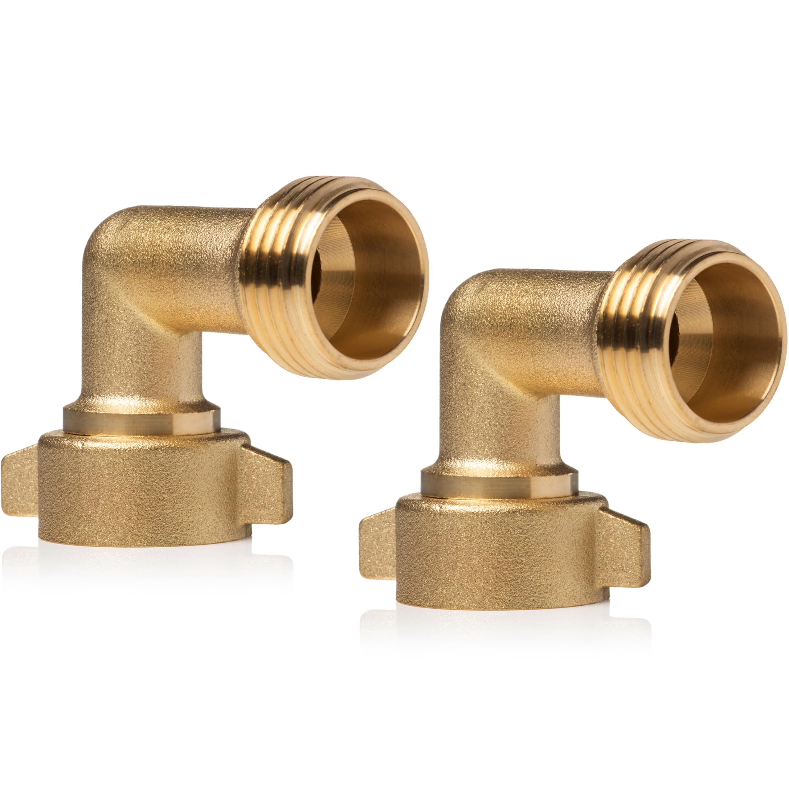 Renator 90-degree hose elbow for RV water connections prevents hose kinking
