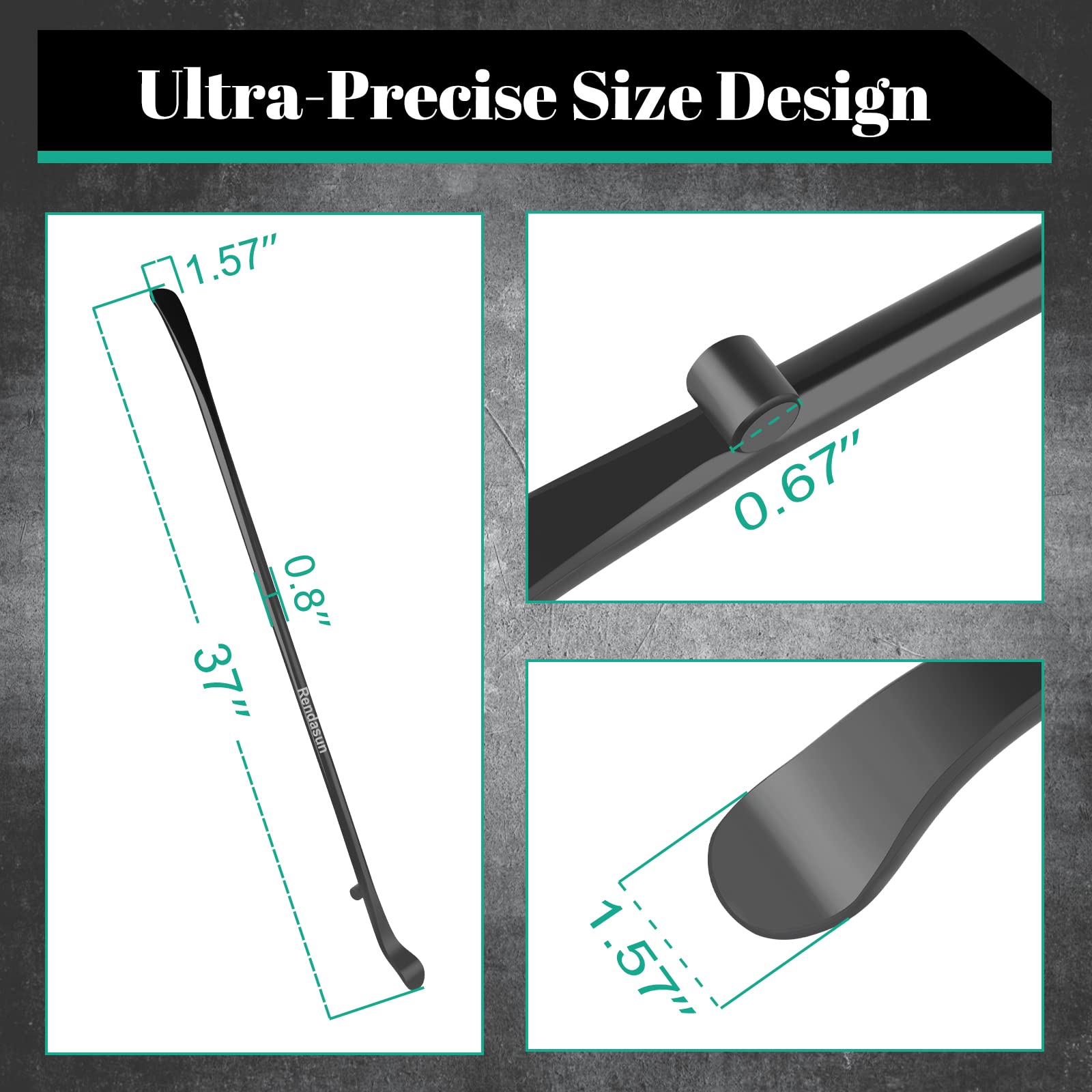 Rendasun 34645 powder-coated finish resists rust and friction.