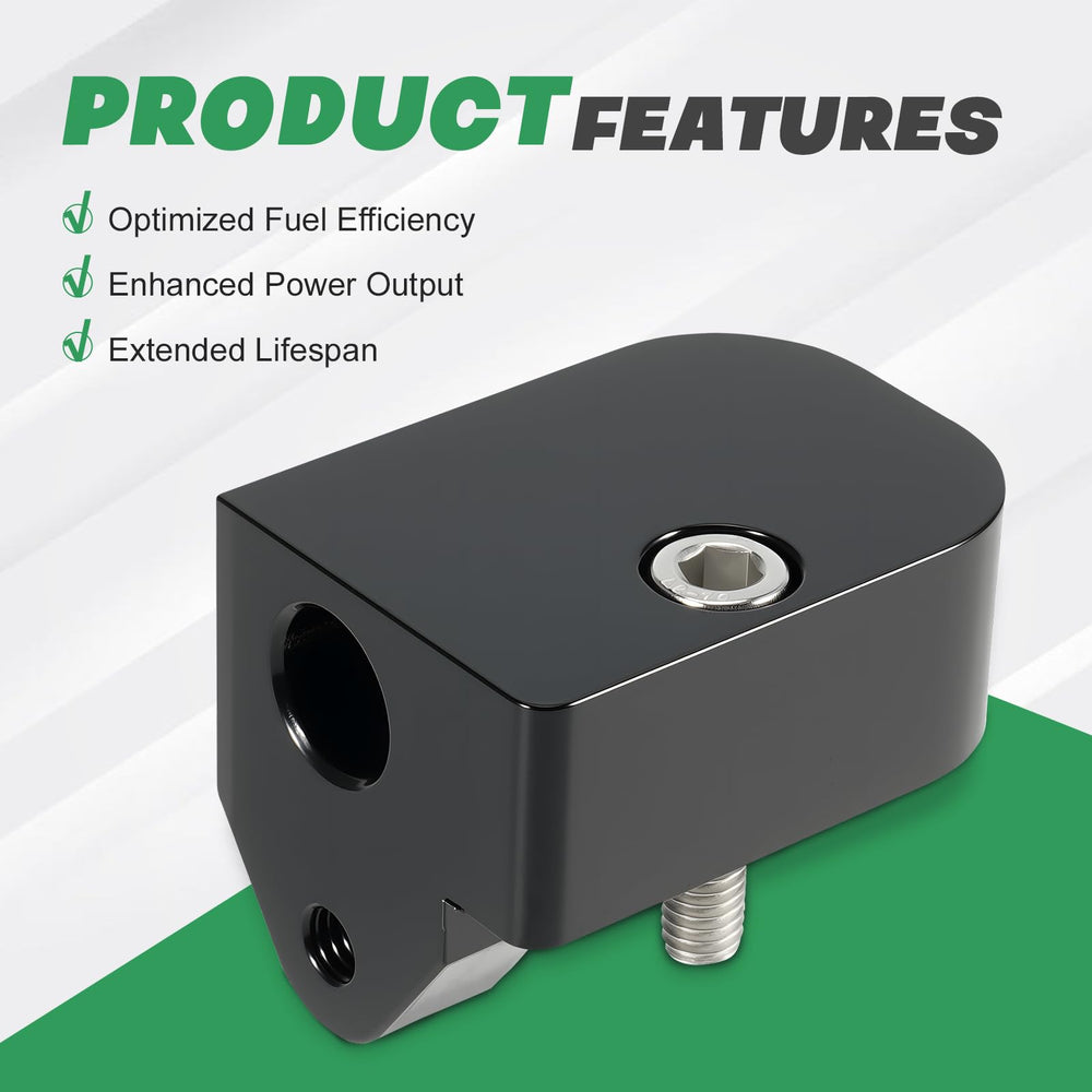 Heat-resistant spacer block shields sensor from contaminants.