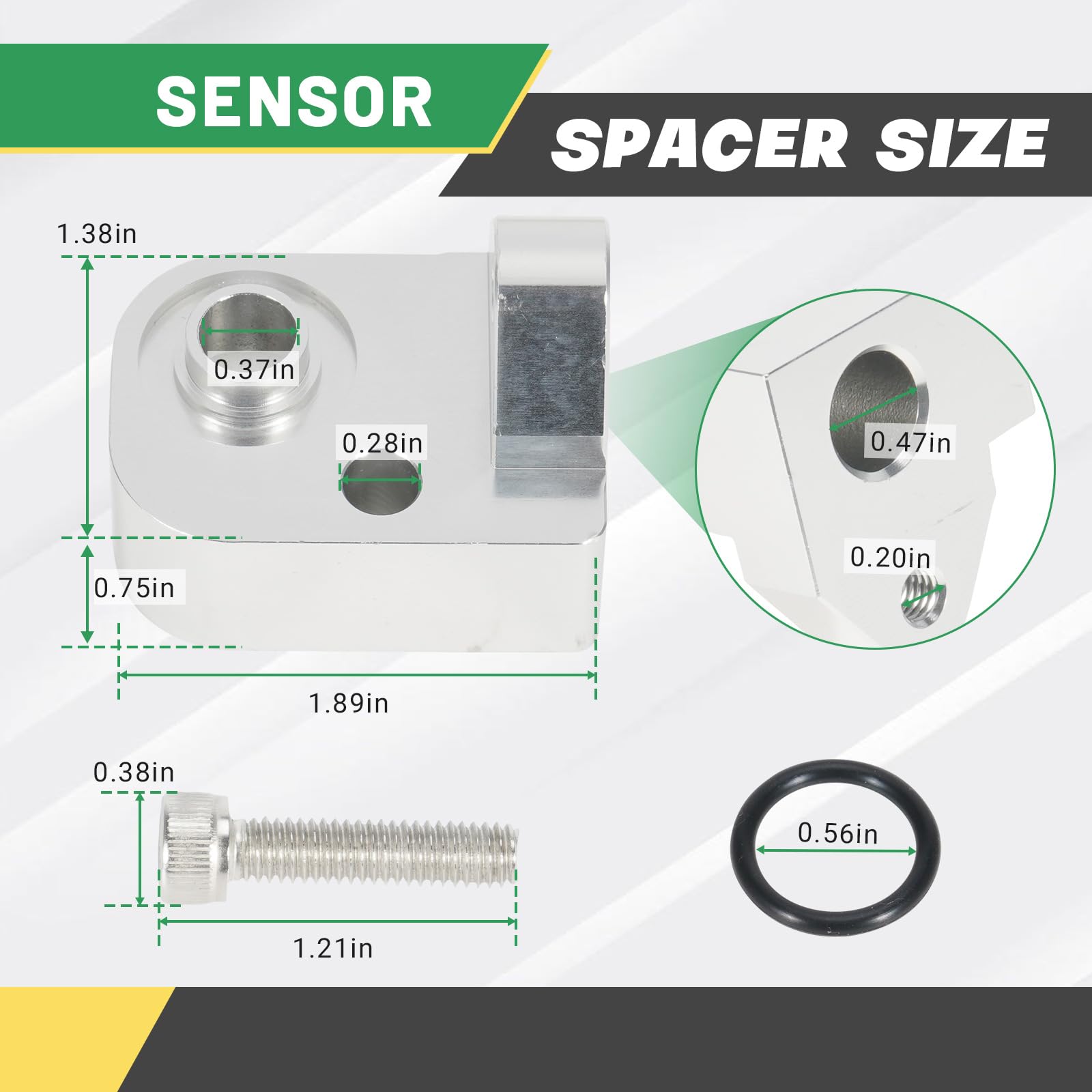 Spacer block protecting MAP sensor from exhaust heat