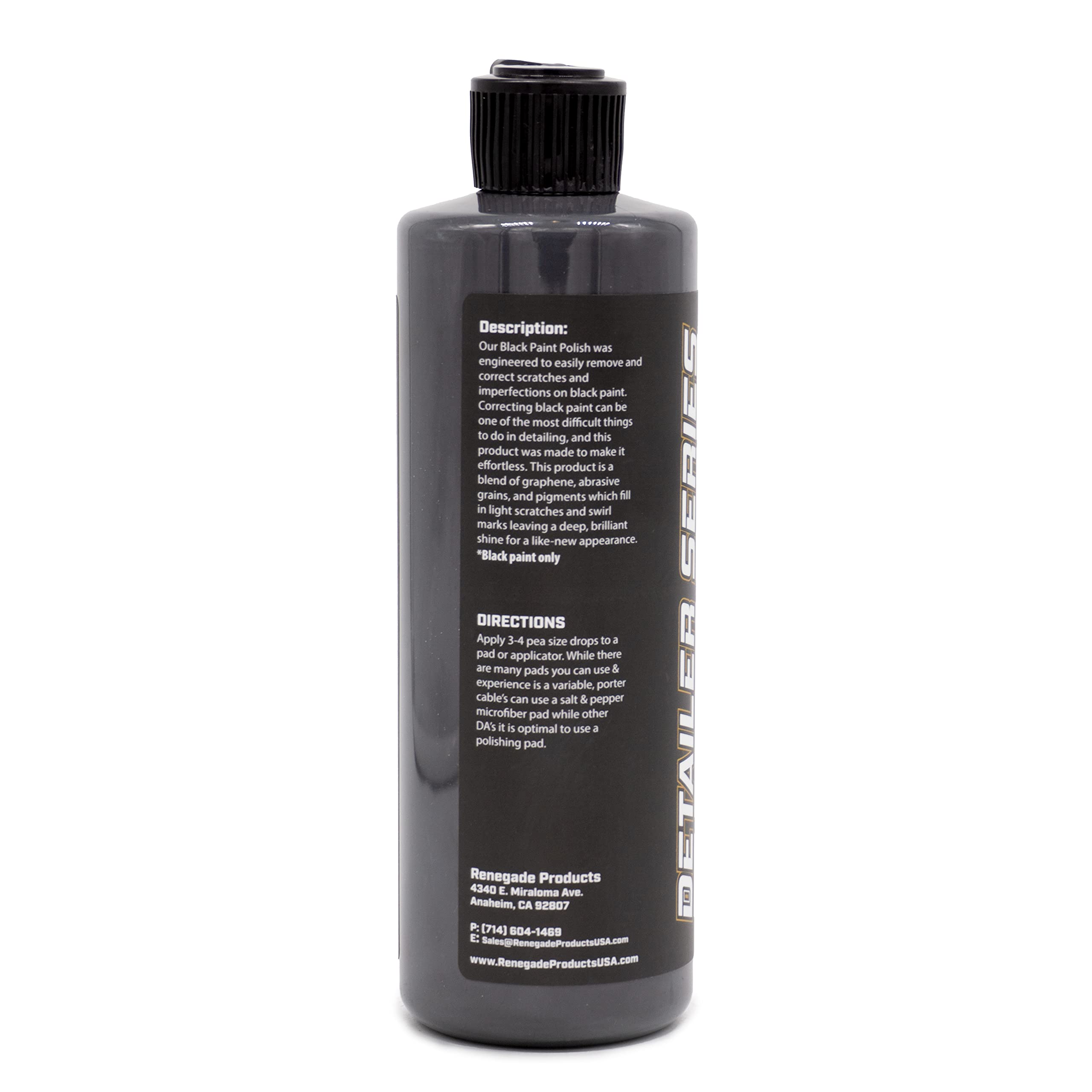 Renegade Graphene Ceramic Black Paint Polish packaging box shows contents.