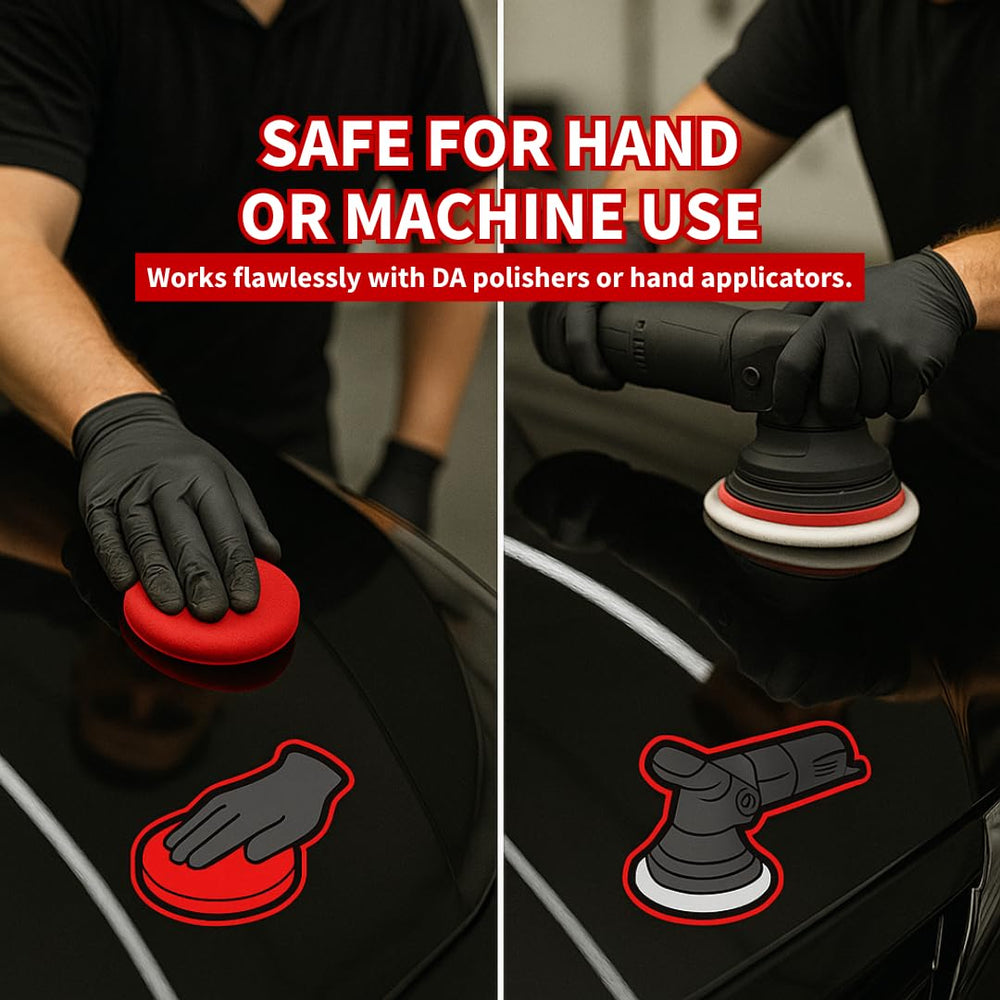Renegade Graphene Ceramic Black Paint Polish demonstrates streak-free protection.