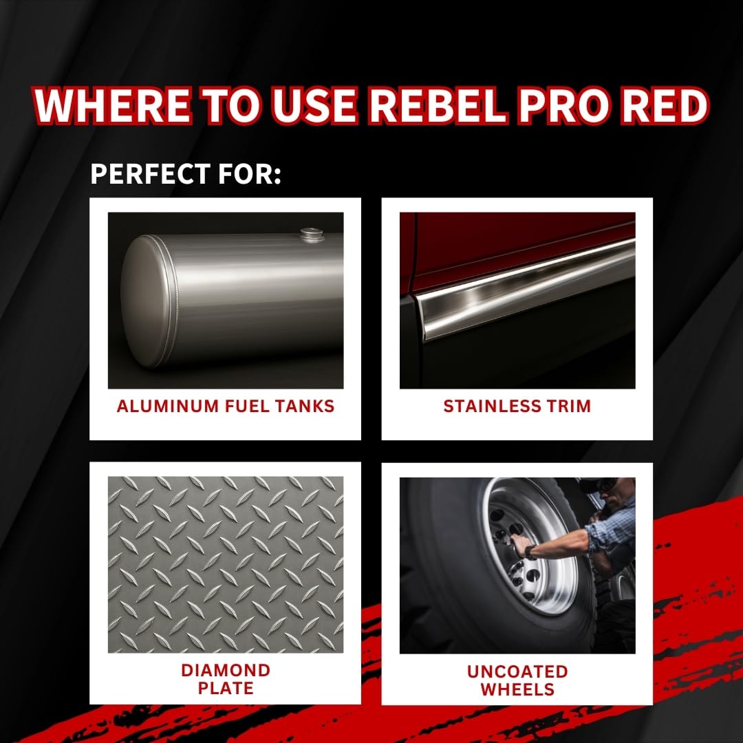 Renegade Pro Red wheel and rim polish delivering bright, durable finish.