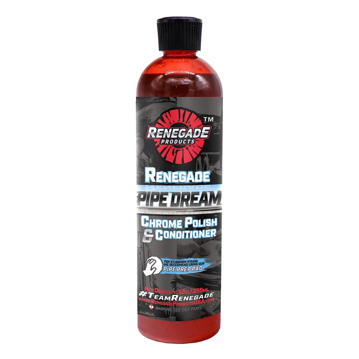 Renegade Products Rebel Pipe Dream chrome bottle for restoring shine
